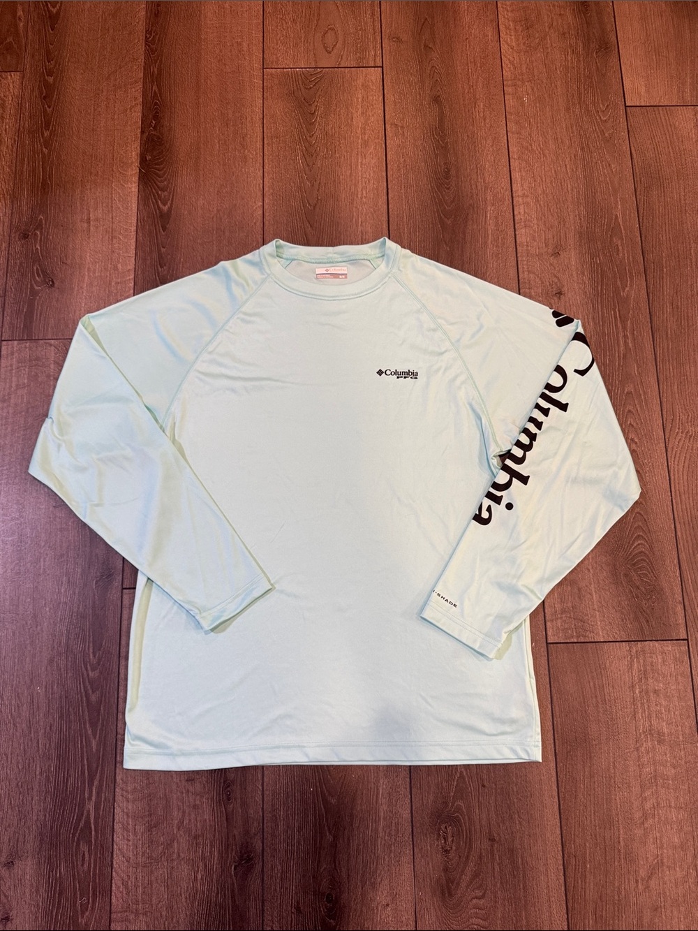 Men’s Teal Columbia PFG Long Sleeve Shirt Sz M